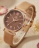 IIK Collection Watches for Women Round Dial |Quartz Movement |Long Battery Life Leather Bracelet Strap Watches for Girls