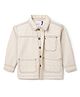 Tales & Stories Denim Woven Full Sleeves Thread Work Detailed Jacket - Beige
