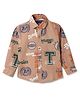 Tales & Stories Cotton Woven Full Sleeves Typography Printed Shirt - Brown