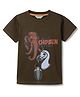 Tales & Stories Cotton Knit Half Sleeves The Chosen Family Text & Animal Printed Tee - Olive Green