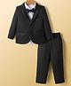 Blabber Full Sleeves 4 Piece Solid Party Suit Set - Black