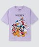 Nap Chief Disney Mickey and Friends Featuring Half Sleeves Character Printed Oversized Tee - Lavender