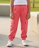Cutiekins Woven Solid Cargo Pants - Coral