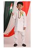 Vastramay Republic Day Theme Full Sleeves Gota Lace Embellished Kurta & Pyjama Set - White