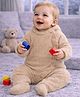 Little Surprise Box Viscose Rayon Woven Full Sleeves Fur Detailed Winter Wear Romper - Beige
