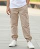 Cutiekins Woven Solid Cargo Pant - Beige