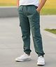 Cutiekins Woven Solid Cargo Pant - Teal Green