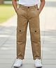 Cutiekins Cotton Lycra Woven Solid Cargo Pant - Light Brown