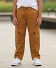 Cutiekins Cotton Lycra Woven Solid Cargo Pant - Camel Brown