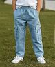 Cutiekins Woven Solid Cargo Pant - Sky Blue