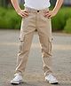 Cutiekins Woven Solid Cargo Pant - Beige
