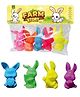 KiddyBuddy Fram Story Bunny Shape Squeeze Bath Toys Pack of 4 - Multicolour