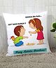StyBuzz Raksha Bandhan Rakhi Gift Cushion Cover - Green Pink White