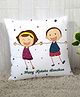 StyBuzz Raksha Bandhan Rakhi Gift Cushion Cover Star Print - White