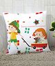 StyBuzz Raksha Bandhan Rakhi Gift Cushion Cover - Yellow White