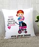 StyBuzz Raksha Bandhan Rakhi Gift Cushion Cover - Pink White  