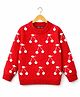 KUCHIPOO Fleece Knit Full Sleeves Cherries Designed Winter Sweatshirt - Red