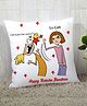 Stybuzz Raksha Bandhan Cushion Cover Gift Print - White