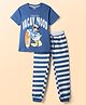 Pine Kids Disney Single Jersey Knit Half Sleeves Donald Duck Printed T-Shirt & Pyjama Night Suit - Multicolour