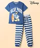 Pine Kids Disney Single Jersey Knit Half Sleeves Donald Duck Printed T-Shirt & Pyjama Night Suit - Multicolour