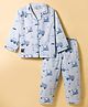 Enfance Core Cotton Woven Full Sleeves Constuction Site Printed Co-ords Shirt & Pajama Night Suit - Blue