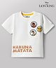 Babyhug Disney Cotton Knit T-Shirt Half Sleeve with Lion King Graphics Khaki 3-4 Years