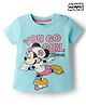 Babyhug Disney Single Jersey Knit Half Sleeves T-Shirt With Minnie Mouse Graphics - Sky Blue