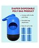 MIHAR ESSENTIALS Portable Diaper Disposal Bag Dispenser With 4 Garbage Bag Rolls - Blue