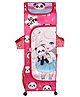 Kudos Kids Cute Girl With Panda Pink Plastic Wardrobe Rack with Removable Fabric Cover | 5-Shelf Baby Clothes & Toy Organizer | Lightweight Kids Plastic Almirah Storage Cabinet