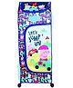 Kudos Kids Peppa Pig Blue Plastic Wardrobe Rack with Removable Fabric Cover | 4-Shelf Baby Clothes & Toy Organizer | Lightweight Kids Plastic Almirah Storage Cabinet