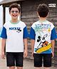 Pine Kids Disney Single Jersey Drop Shoulder Sleeves With Front & Back Mickey Mouse Graphics - Multicolor