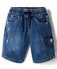 Olio Kids Denim Woven Above Knee Length Shorts With Print - Blue