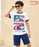 Pine Kids Marvel Single Jersey Knit Half Sleeves T-Shirt & Shorts Set with Avengers Graphic - Multicolor