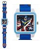 Spiky Marvel Featuring Captain America Applique Detailed & Designed Analouge Watch - Blue