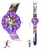 Spiky Disney Frozen Featuring Anna & Elsa Designed Analogue Watch - Purple