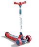 Babyhug Glider 3 Wheel Kids Kick Scooter with LED Wheels - Red Blue| Adjustable Height| Weight Capacity Upto 50 Kg| Toy for 2 to 12 yrs Boys & Girls| Activity Gifting Option| Compact Fold| Lean-to-Steer