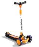 Babyhug Glider 3 Wheel Kids Kick Scooter With LED wheels - Orange| Adjustable Height| Weight Capacity Upto 50 Kg|Toy for 2 to 12 yrs Boys & Girls| Activity Gifting Option|Compact Fold|Lean-to-Steer