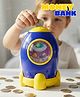 Fiddlerz Kids Piggy Bank for Girls & Boys Space Rocket Design with Portable Handle Money Bank for Kids (Multicolor)
