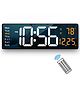 WOLTAX Large LED Digital Wall Clock with Remote Control | Time, Date, Day & Temperature Display | Modern Wall Clock for Kids Room & Home
