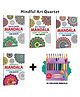 Stress Relief, Art Therapy, Refreshing - Mandala Copy to Colour for Adults and more with 10 Colour Pencils :- peaceful mandala pattern, refreshing mandala designs for adults | Set of 4 Books