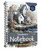 A4 Size Autumn Cottage Notebook - (Unruled) :-  Unruled sketching pad, autumn cottage notebook,  autumn theme notebook, vintage aesthetic notebook, spiral notebook, unruled 200 pages