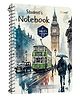 GOWOO A4 Size London Street View Spiral Notebook - (Ruled) :-  London street view notebook, designer ruled notebook- 200 pages