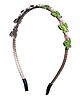 Daizy Butterfly Detailed Pearl Embellished Hair Band - Green