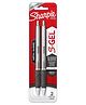 Sharpie S-Gel Pen 0.7 mm  Black Ink | Metal Barrel Gunmetal Grey | Set of 2
