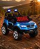 Babyhug Battery Operated Ride on Jeep with Music & LED Lights - Blue| Rechargeable Battery|Openable Doors| AUX|Remote Control|Easy to Assemble| Forward & Reverse| Magic Swing Movement