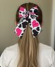 Knotty Ribbons Heart Detailed Bow Hair Clip - White