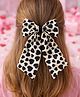Knotty Ribbons Heart Detailed Bow Hair Clip - White