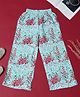 Cherry & Jerry Woven Abstract Printed Palazzo - Turquoise
