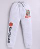 Kidcity Cotton Looper Knit Roar Text Printed Joggers - Light Grey