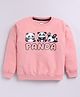 Kidcity Cotton Looper Knit Full Sleeves Panda Printed Light Winter Sweatshirt - Light Peach